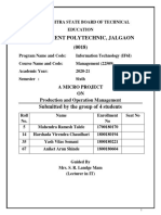 Management Project Roll No 5143567 1