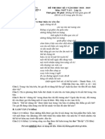 Đề kiểm tra HKII Văn 11 năm 2018-2019