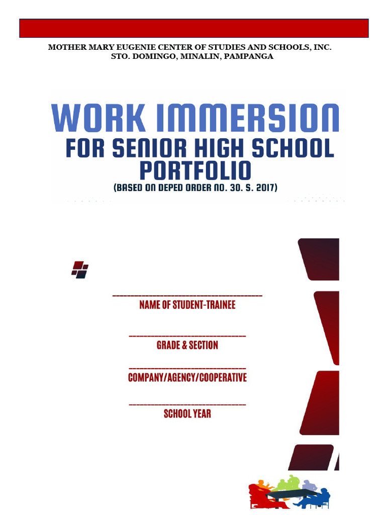 Work Immersion Portfolio Part 1 PDF Job Interview Leadership
