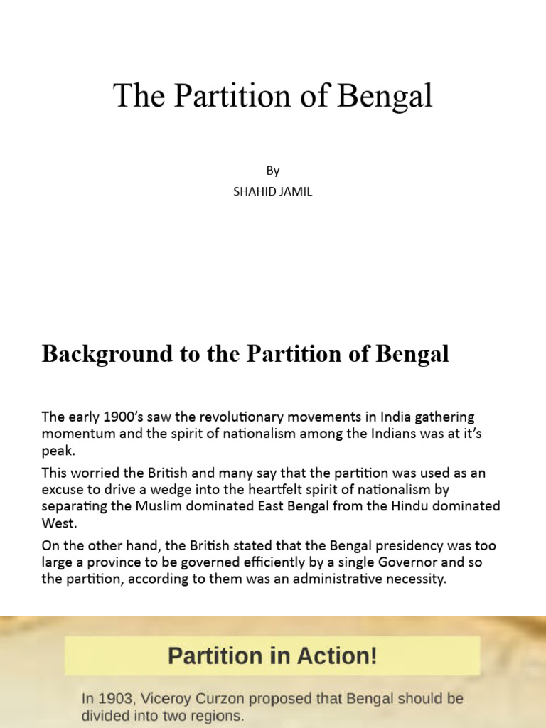 The Partition of Bengal | PDF | British Raj | Asia