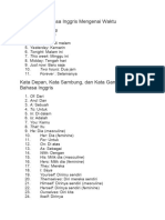 Kosa Kata Bahasa Inggris Mengenai Wakt1