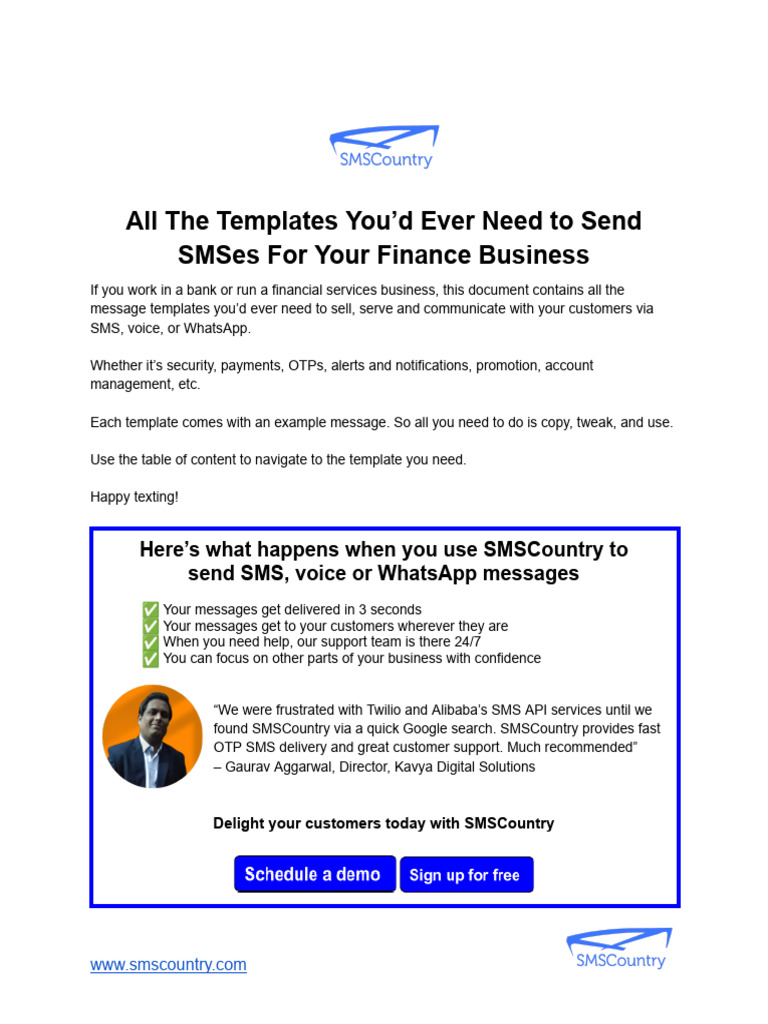 Essential SMS Templates for Finance | PDF | Investing | Pension