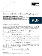 Bocherer-Kohnen-1993-Estimates of Fourier Coefficients of Siegel Cusp Forms