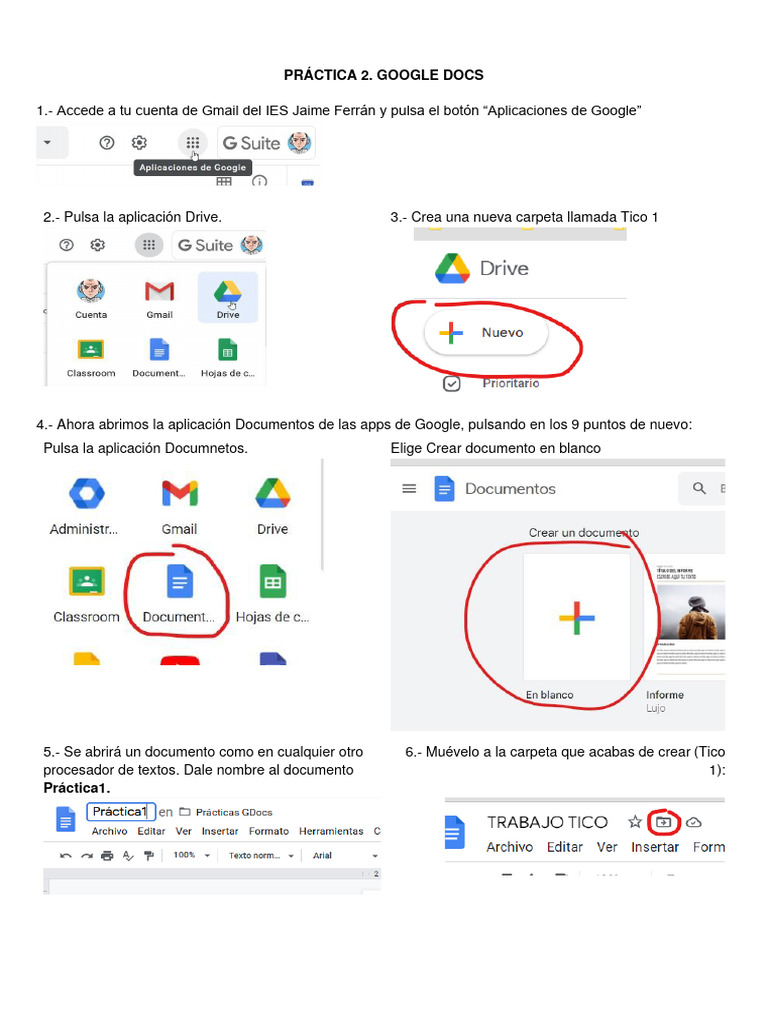 Guía Práctica de Google Docs para IES | PDF | Informática | Información
