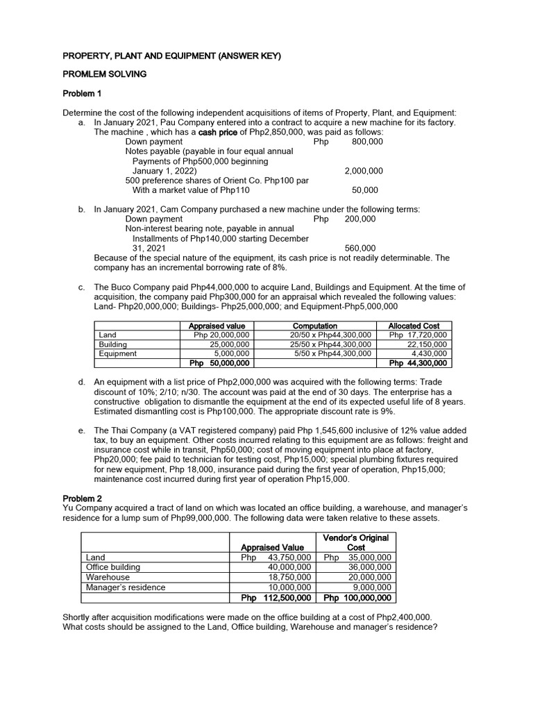 Property, Plant, and Equipment Analysis | PDF | Depreciation | Expense