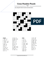 WorksheetWorks CrossNumber Puzzle 2