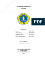 Laporan Praktikum Kimia Fisika Kelompok 2 Kalorimeter