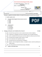 VERSÃO - B - Questão Aula - Fernando Pessoa - Poesia Do Ortónimo - 2ºP