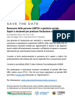 Save The Date 26 Settembre 2023 LGBTQ+ Con Indicazioni Iscrizione