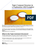 The Topic - Comment Structure