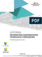 UPOTREBA INFORMACIONO KOMUNIKACIONIH Tehnologija U BiH Preduzecima 2021