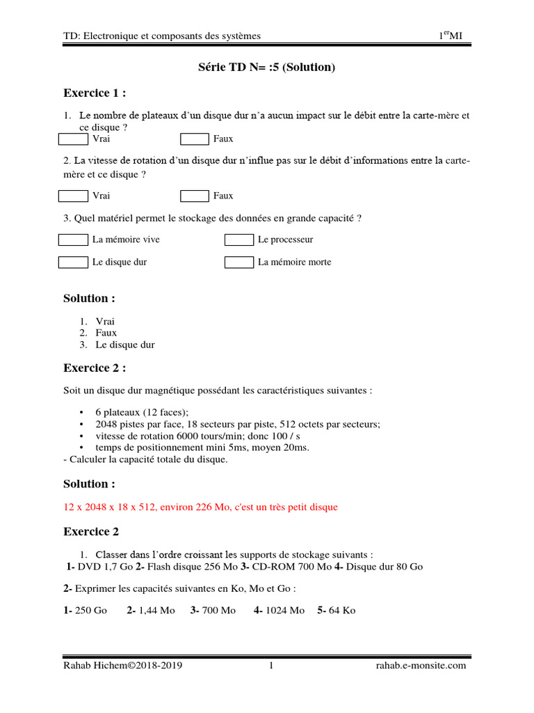 TD 5 Solution 1 | PDF