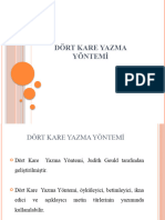 Dört Kare Yazma Yöntemi̇