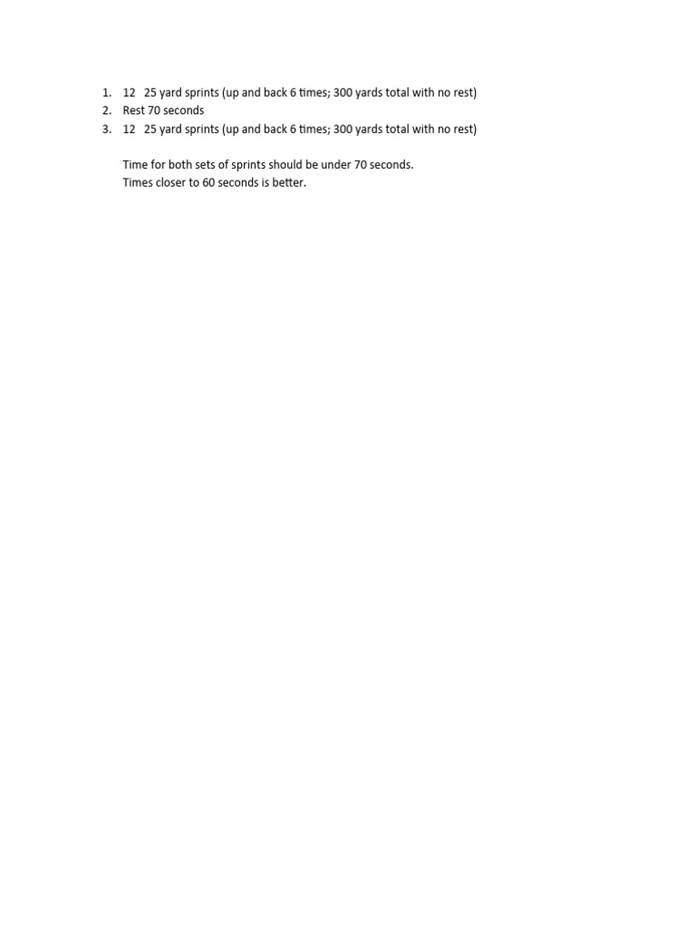 NFL Conditioning Test Overview | PDF