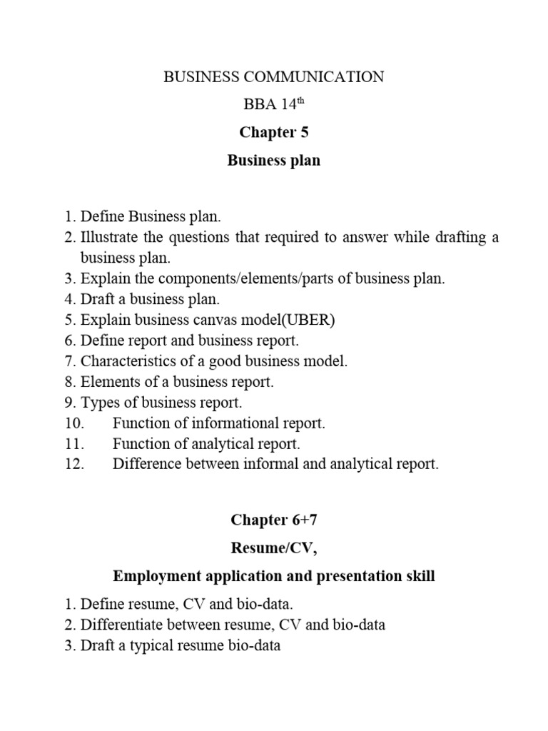BUSINESS COMMUNICATION Semester Final BBA 14th | PDF | Résumé | Job ...