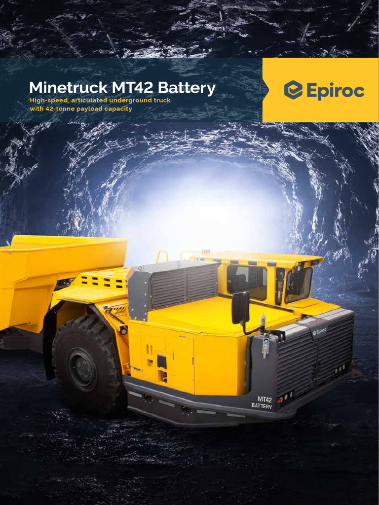 Epiroc Minetruck MT42 Battery Overview | PDF | Truck | Battery Charger
