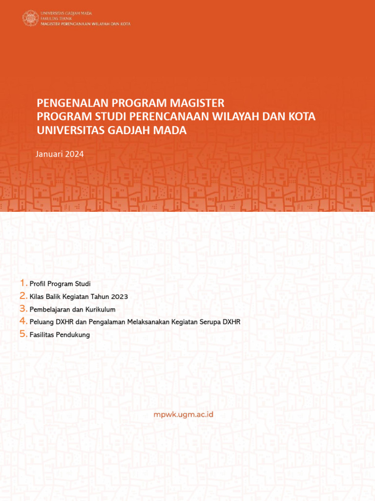 Profil Program Magister PWK UGM | PDF | Karier & Perkembangan | Komputer