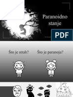 Paranoidno Stanje Prezentacijaa