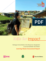 Learning Needs Assessment Report: Skills For Impact - Rohingya Humanitarian Crisis Response, Bangladesh Local Humanitarian Aid Workers' (June 2020)