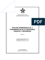 Guia No. 1 Fundamentos de Ultrasonido, Equipos y Seguridad