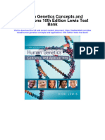 Instant Download Human Genetics Concepts and Applications 10th Edition Lewis Test Bank PDF Scribd