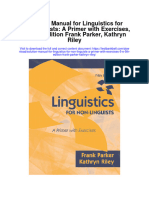 Instant Download Solution Manual For Linguistics For Non Linguists A Primer With Exercises 5 e 5th Edition Frank Parker Kathryn Riley PDF Scribd