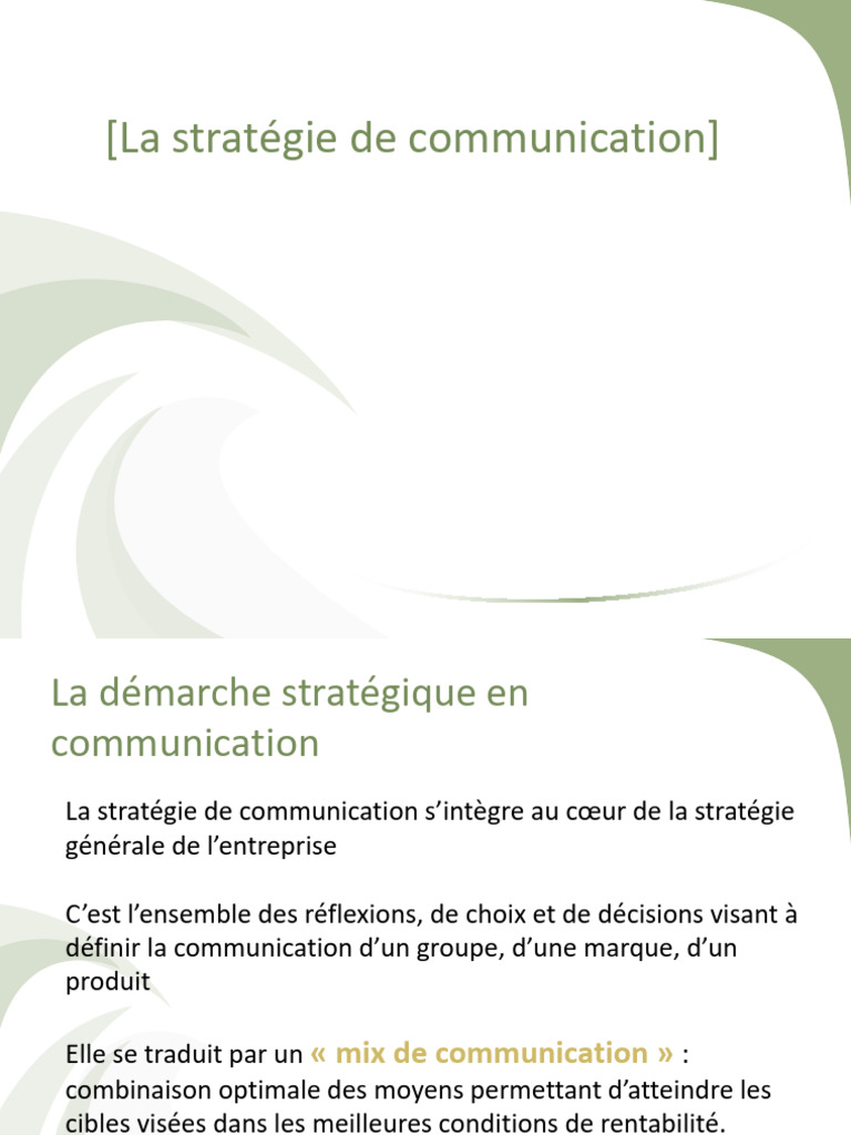 Stratégie de Communication Efficace | PDF | la communication | Média ...