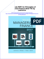 Instant Download Etextbook PDF For Principles of Managerial Finance Brief 7th by Lawrence PDF FREE