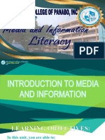MIL1 - Introduction To Media and Information Literacy