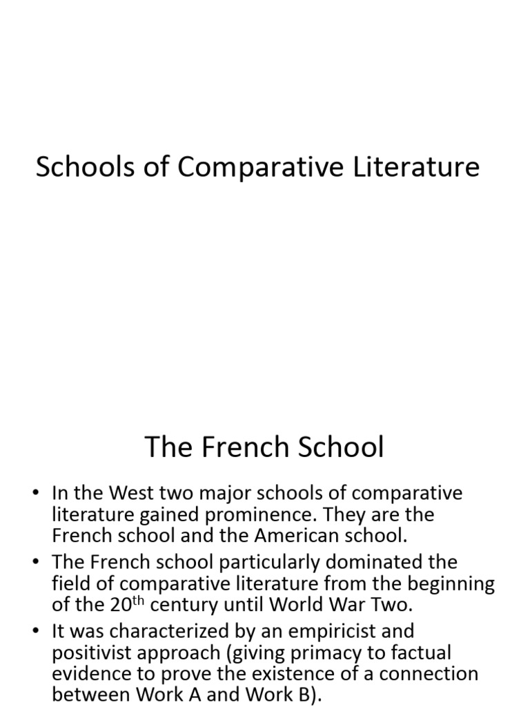 French vs. American Comparative Literature | PDF | Intertextuality ...
