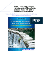 Information Technology Project Management Providing Measurable Organizational Value 5th Edition Marchewka Solutions Manual