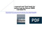 Instant Download Instructor Manual and Test Bank For Administrative Law by Deleo 1401858775 PDF Scribd