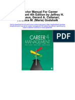 Instant Download Instructor Manual For Career Management 4th Edition by Jeffrey H Greenhaus Gerard A Callanan Veronica M Maria Godshalk PDF Scribd