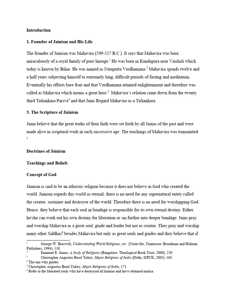Overview of Jainism and Mahavira's Teachings | PDF