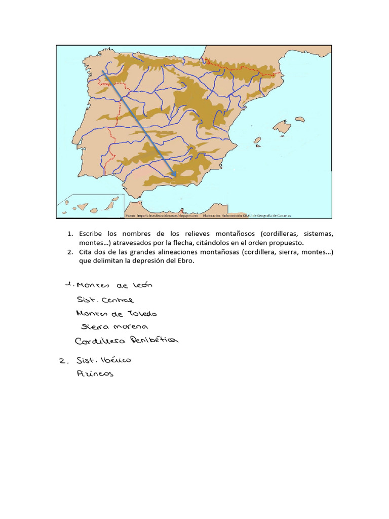 Cuatro Mapas de Relieves y Cuencas | PDF