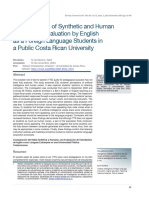 A Comparison of Synthetic and Human Speech: An Evaluation by English As A Foreign Language Students in A Public Costa Rican University