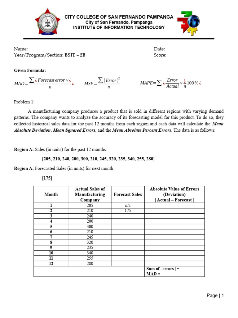 Forecasting | PDF | Forecasting | Errors And Residuals