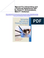 Instant download Instructor Manual for Interpreting and Analyzing Financial Statements 6th Edition by Karen p Schoenebeck Mark p Holtzman pdf scribd