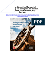 Instant download Solution Manual for Managerial Accounting for Managers 5th Edition Eric Noreen Peter Brewer Ray Garrison pdf scribd