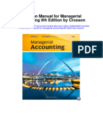 Instant Download Solution Manual For Managerial Accounting 9th Edition by Crosson PDF Scribd