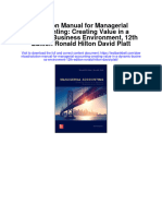 Instant download Solution Manual for Managerial Accounting Creating Value in a Dynamic Business Environment 12th Edition Ronald Hilton David Platt pdf scribd