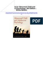 Instant Download Test Bank For Abnormal Child and Adolescent Psychology 8th Edition Wicks Nelson PDF Scribd