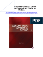 Instant Download Solution Manual For Business Driven Information Systems 3rd Edition by Baltzan PDF Scribd