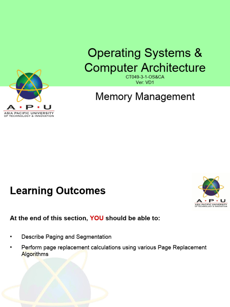 13 - Operating Sytems Memory Management | PDF | Implementation | System ...