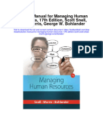 Instant Download Solution Manual For Managing Human Resources 17th Edition Scott Snell Shad Morris George W Bohlander PDF Scribd