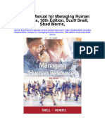 Instant Download Solution Manual For Managing Human Resources 18th Edition Scott Snell Shad Morris PDF Scribd