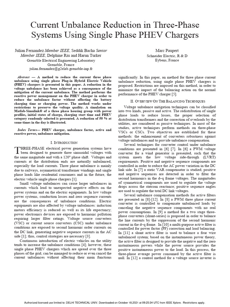 (2013) Current Unbalance Reduction in Three-Phase Systems Using Single ...