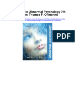Instant Download Test Bank For Abnormal Psychology 7th Edition Thomas F Oltmanns PDF Scribd