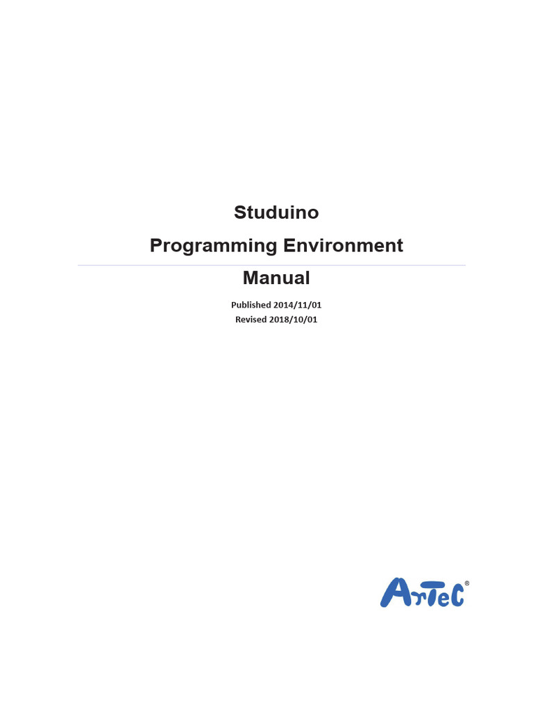 Studuino Manual | PDF | Arduino | Integrated Development Environment