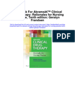 Instant Download Test Bank For Abrams Clinical Drug Therapy Rationales For Nursing Practice Tenth Edition Geralyn Frandsen PDF Scribd